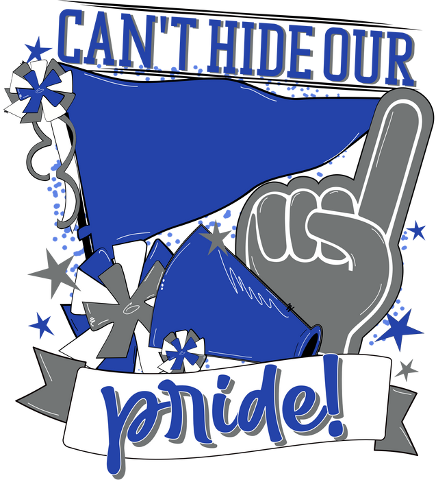 School Pride Door Hanger, Royal and Grey, DECOE-W-904945-DH , 22" Door Hanger - DecoExchange®