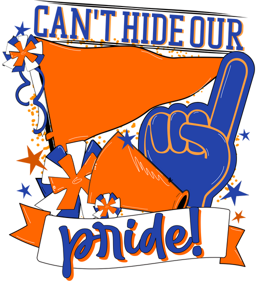 School Pride Door Hanger, Royal and Orange, DECOE-W-904946-DH , 22" Door Hanger - DecoExchange®