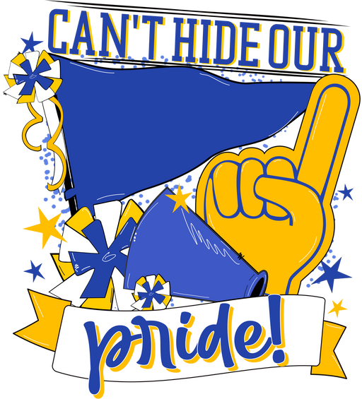 School Pride Door Hanger, Royal and Yellow, DECOE-W-904947-DH , 22" Door Hanger - DecoExchange®