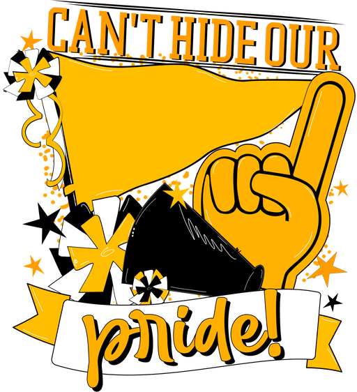 School Pride Door Hanger, Yellow and Black, DECOE-W-904949-DH , 22" Door Hanger - DecoExchange®