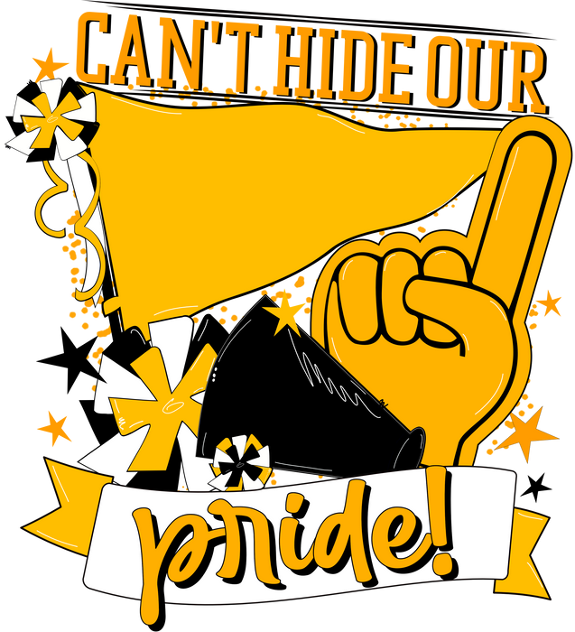 School Pride Door Hanger, Yellow and Black, DECOE-W-904949-DH , 22" Door Hanger - DecoExchange®