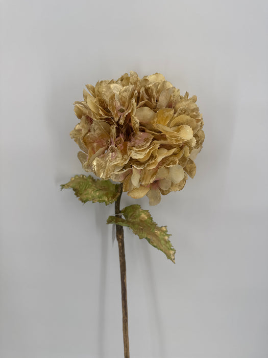 28" Gilded Ivory Hydrangea Stem F4542116 - DecoExchange®