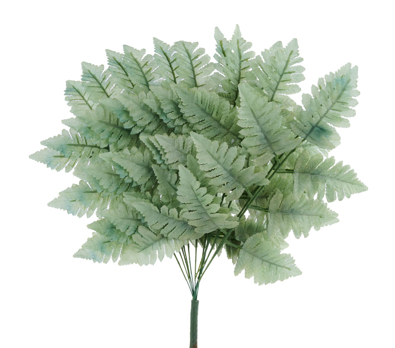 17"L Pull Apart Silk Leather Leaf Bush X12, Sage Green FG629649
