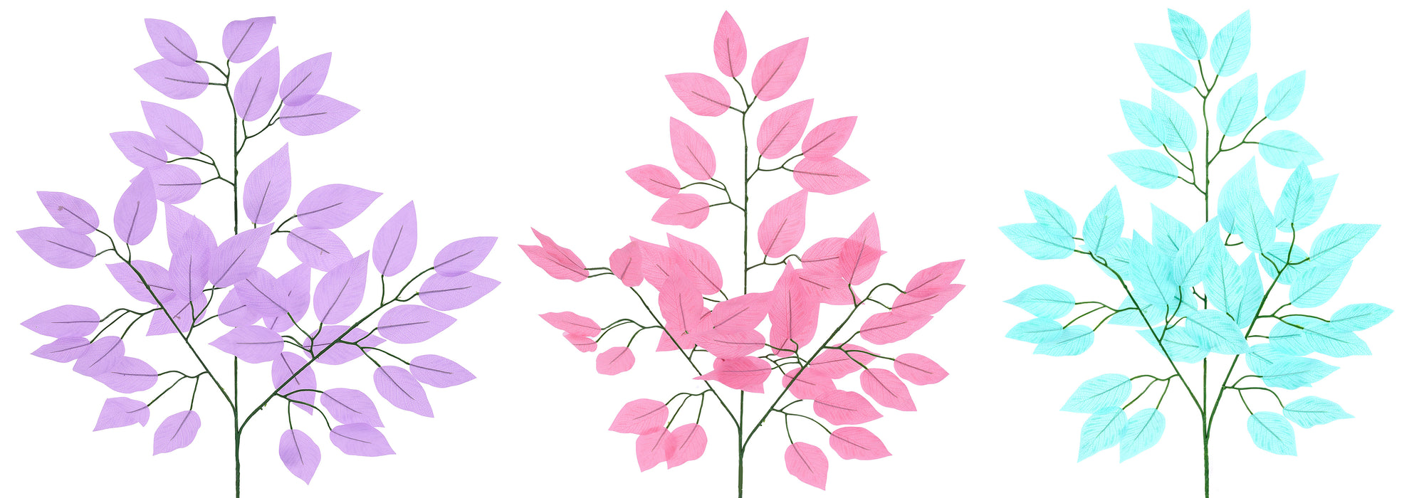 23"L Ficus Spray, 3Ea/Bd 3 Asst Lav,Pnk, Robin Egg FG671999