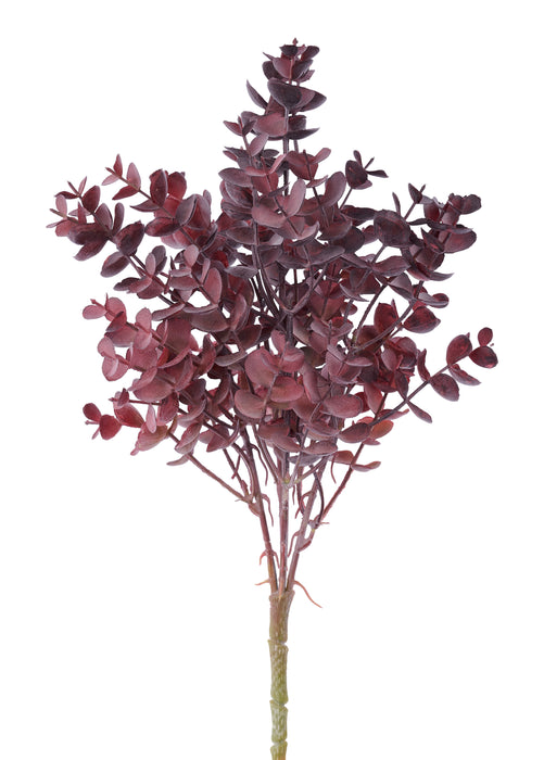 14.5"L Dusty Eucalyptus Bush X5 Burgundy FG685005