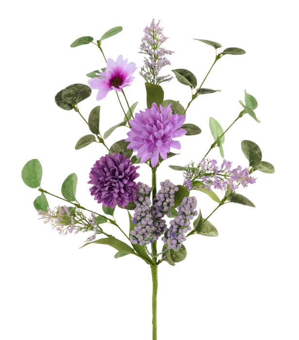 24"L Dahlia/Lavender/Eucalyptus Spray Purple/Lavender/Pink/Cream/Green FH8168
