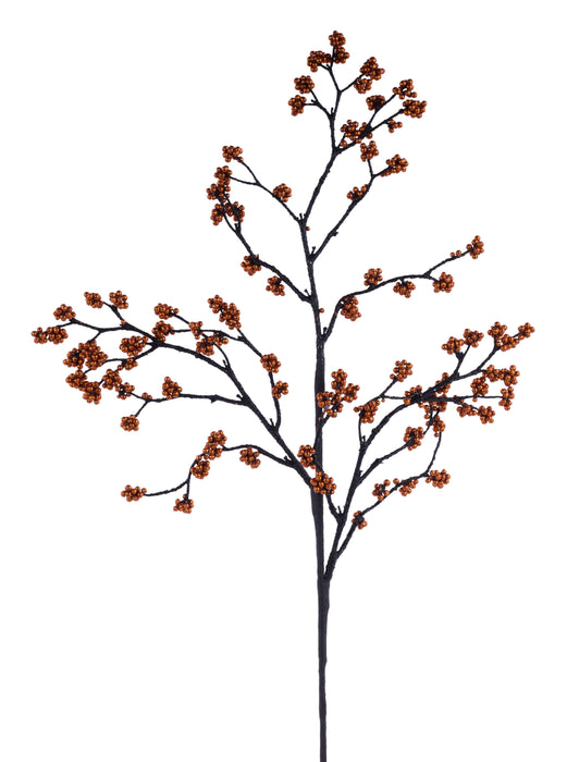 26.5"L Glitter Twig/Mini Bead Spray Orange/Black FH8204FH - DecoExchange®