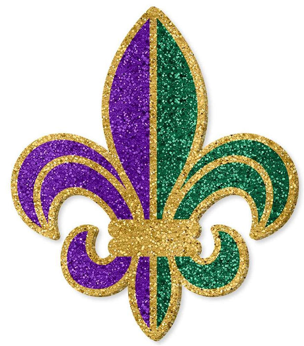 20"H X 17"W Glittered Eva Fleur De Lis Mardi Gras HG1115 - DecoExchange®