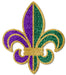 20"H X 17"W Glittered Eva Fleur De Lis Mardi Gras HG1115 - DecoExchange®