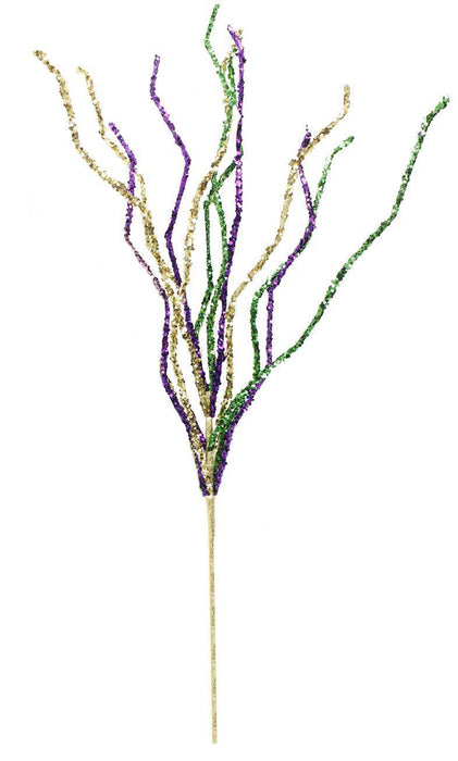 30" Glitter/Bead Spray Mardi Gras HG3243 - DecoExchange®