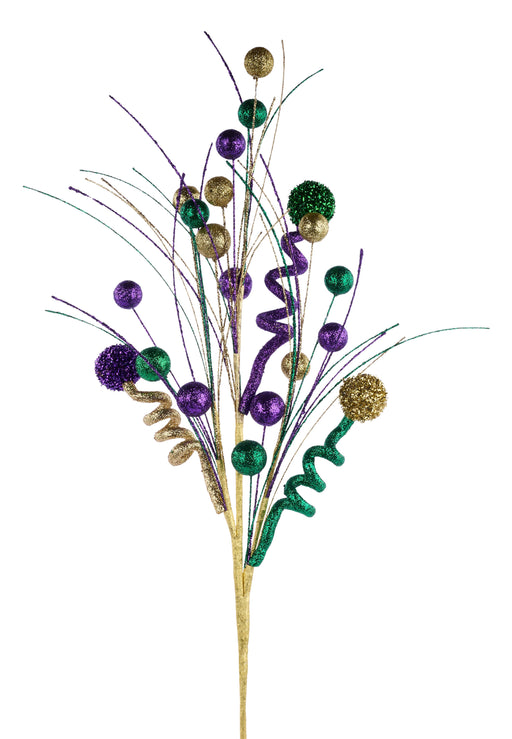 32"L Ball/Curls/Monofilament Spray Mardi Gras HG3351 - DecoExchange®
