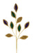 28"L V Glitter/Lace Leaf Spray Mardi Gras HG3361 - DecoExchange®