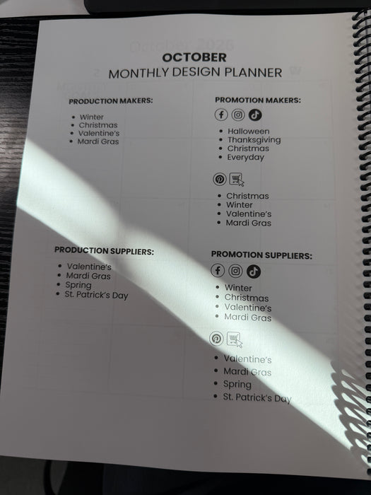 PRINTED COPY - 2026 Craftpreneur Design Planner by Damon Oates