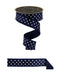 1.5"X10Yd Small Polka Dot/Fused Navy/White LX303019 - DecoExchange®