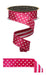 1.5"X10Yd Polka Dot/Stripe/Fused Hot Pink/White LX305511 - DecoExchange®