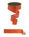 1.5"X10Yd Polka Dot/Stripe/Fused Orange/White LX305520 - DecoExchange®