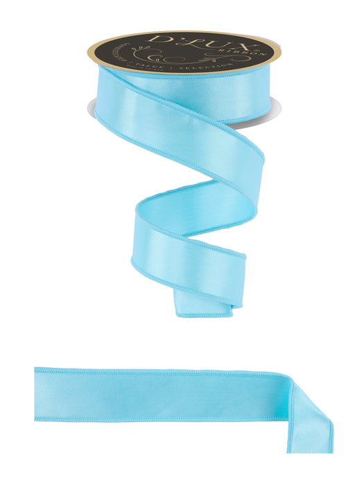 1.5"X10Yd Satin Fused Aqua Blue LX4005H9