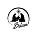 8"Dia Metal Believe W/Nativity Scene Black/White MD0970 - DecoExchange®