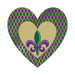 12"Sq Metal Harlequin Mardi Gras Heart Mardi Gras MD1377 - DecoExchange®