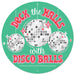 12"Dia Gltr Deck The Halls W/Disco Balls Dk Mint/Red/Pink/Grey MD162095 - DecoExchange®