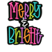 Christmas Door Hanger, Merry and Bright wood sign, MJ-W-0150-DH, 22" Door Hanger - DecoExchange®