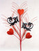 29"Oah Glitter Skunk/Heart Spray Black/White/Red MN0188 - DecoExchange®