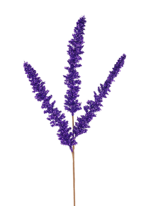 18"L V-Cut Foil Glitter Spike Purple MN040923 - DecoExchange®