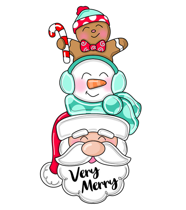 Christmas Door Hanger, Stacked wood sign, PCD-W-189-DH, 22" Door Hanger - DecoExchange®