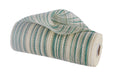 10"X10Yd Vertical Multicolor Stripe Mesh Cream/Sage/Hunter Green RE1369YX - DecoExchange®