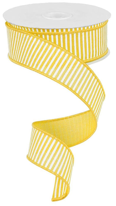 1.5"X10Yd Horizontal Stripes/Royal Yellow/White RG178029