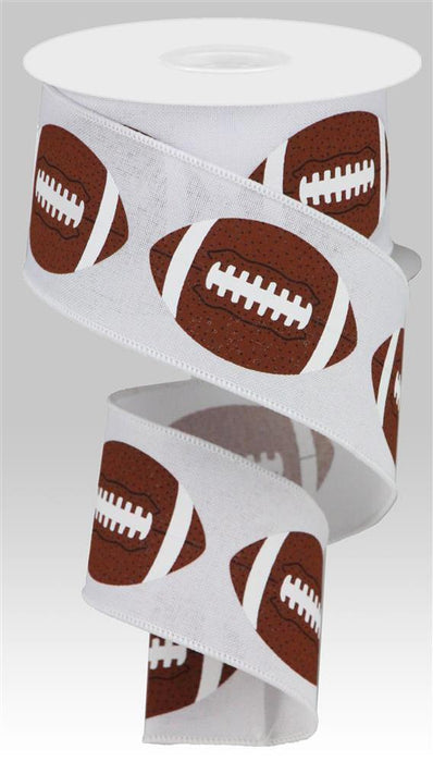 2.5"X10Yd Footballs On Royal White/Brown RGA136927