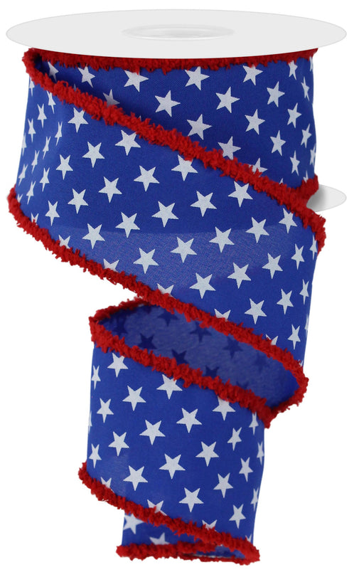 2.5"X10Yd Random Star/Drift Royal Blue/White RGA853625 - DecoExchange®