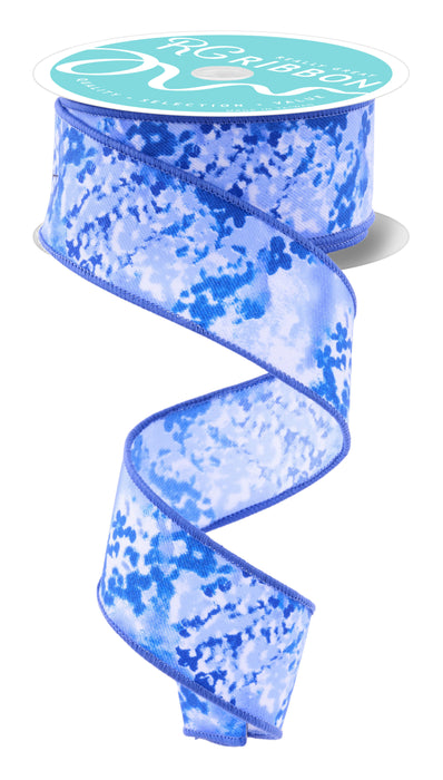 1.5"X10Yd Abstract Print White/Multi Blue RGF157303