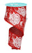 2.5"X10Yd Raised Roses Red/White RGF160624 - DecoExchange®
