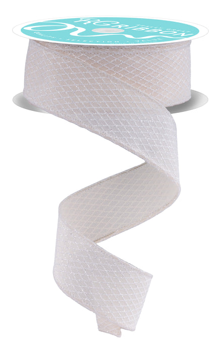 1.5"X10Yd Mini Harlequin Cream/White RGF1695C2 - DecoExchange®