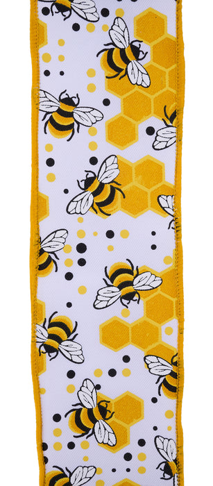 2.5"X10Yd Bumblebees W/ Honeycomb White/Black/Yellow RGH127227