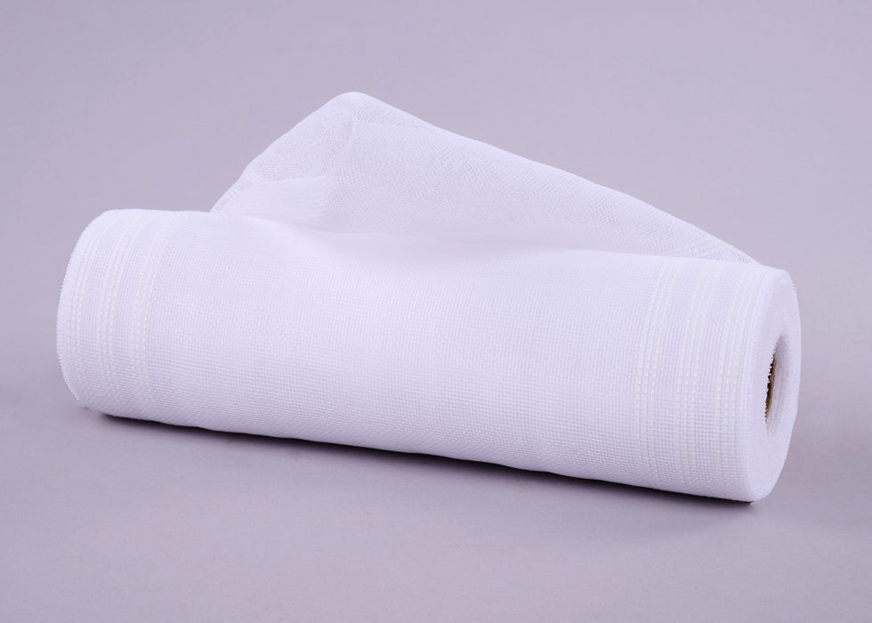 10.25"X10Yd Fine Weave Border Stripe White RY500727