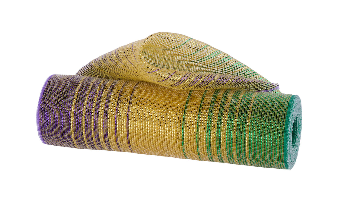 10.25"X10Yd Fine Weave Metallic Ombre Mardi Gras RY502873