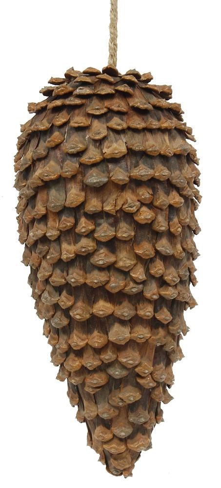 12"H X 5.25"Dia Fat Pinecone Finial Natural XD3215 - DecoExchange®