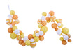 6'L V-Cut Foil Swirl Ball Deluxe Garland Yellow/Orange/White XG6762FY - DecoExchange®