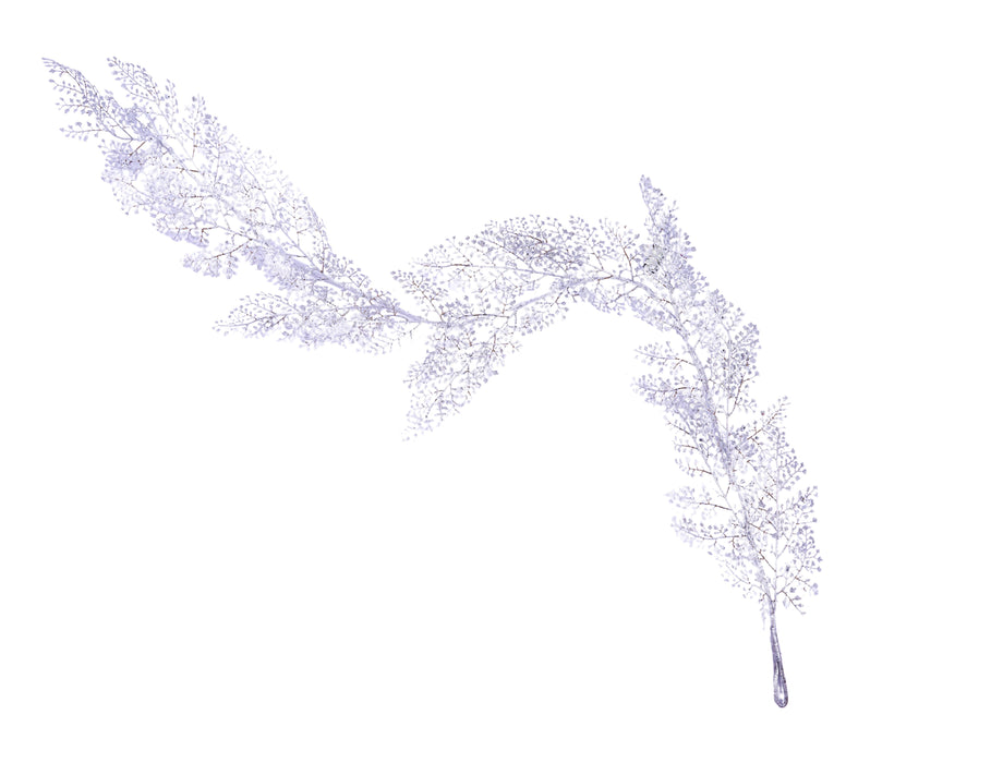 57"L Metallic Fern Leaf Garland Silver XG782726 - DecoExchange®