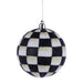 100Mm Check Glitter Ornament Black/White XJ7297TX - DecoExchange®