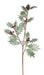 29"L Metallic Holly Leaf Spray Mint/Dk Red XS0964A7 - DecoExchange®