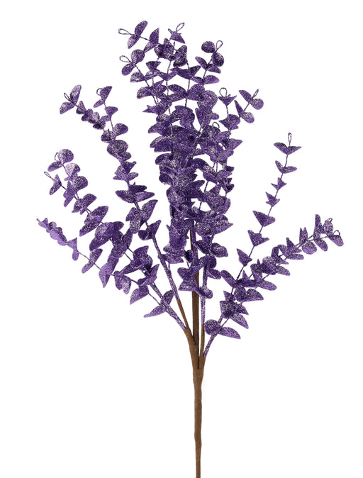 27"L Glitter Eva Eucalyptus Spray Lavender XS235213 - DecoExchange®