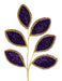 28"L Vglitter/Lace Leaf Spray, X6 Leaves Purple/Gold XS249923 - DecoExchange®