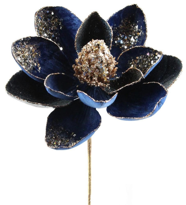 18"L Magnolia Stem Sapphire Blue/Rose Gold XS7118