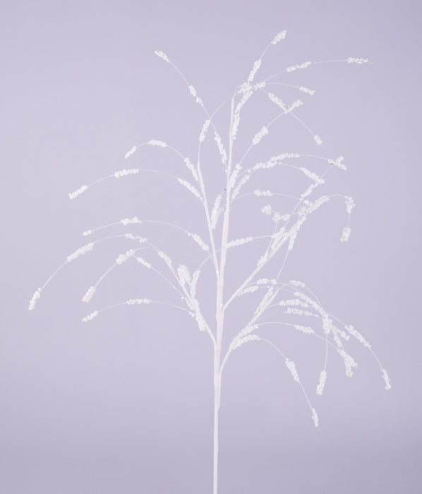 38"L Glitter/Bead Seed Spray White XS999527 - DecoExchange®