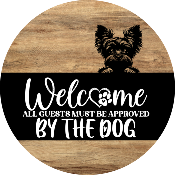 Dog Door Hanger, Hello Brought Treats Door Hanger, DCO-01975-DH, 18" Round Wood