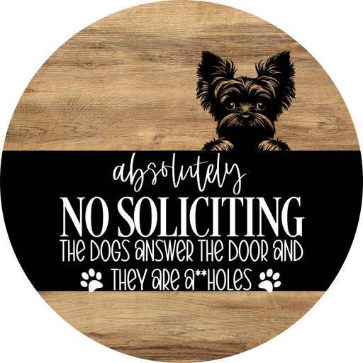 Dog Door Hanger, Hello Brought Treats Door Hanger, DCO-01975-DH, 18" Round Wood