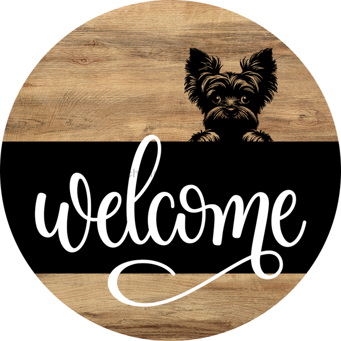 Dog Door Hanger, Hello Brought Treats Door Hanger, DCO-01975-DH, 18" Round Wood